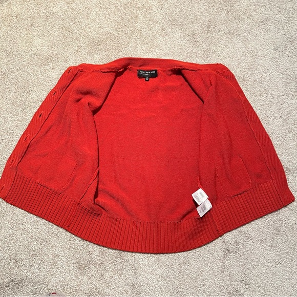 Jones New York Burnt Orange Button-Up Short Sleeve Cardigan - Picture 11 of 11